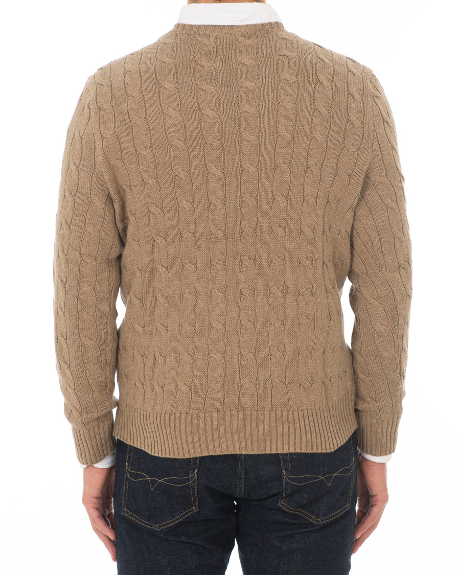 Herr | Tröjor | Polo Ralph Lauren | Cotton Cable Crew Neck Fall Sand Heather