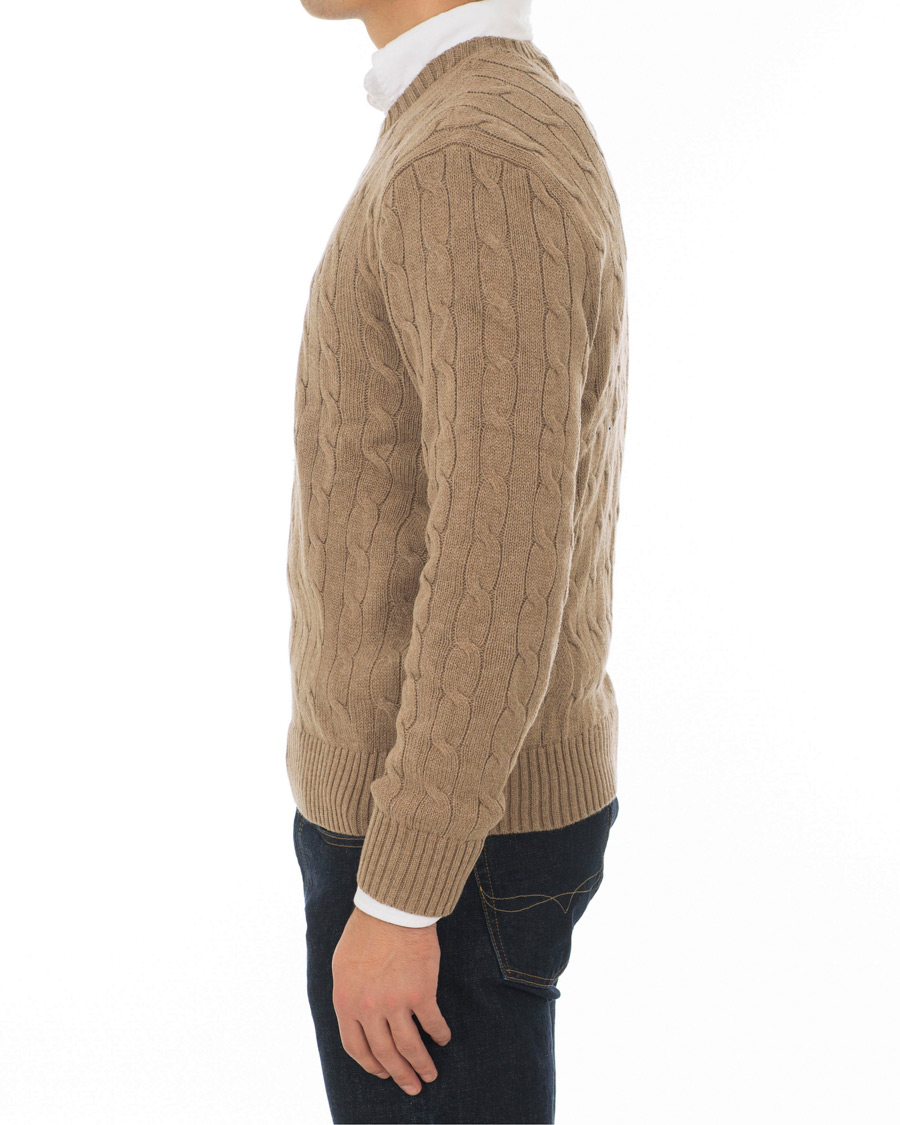 Herr | Tröjor | Polo Ralph Lauren | Cotton Cable Crew Neck Fall Sand Heather