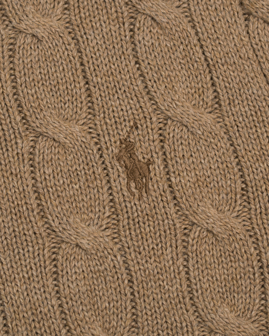 Herr | Tröjor | Polo Ralph Lauren | Cotton Cable Crew Neck Fall Sand Heather