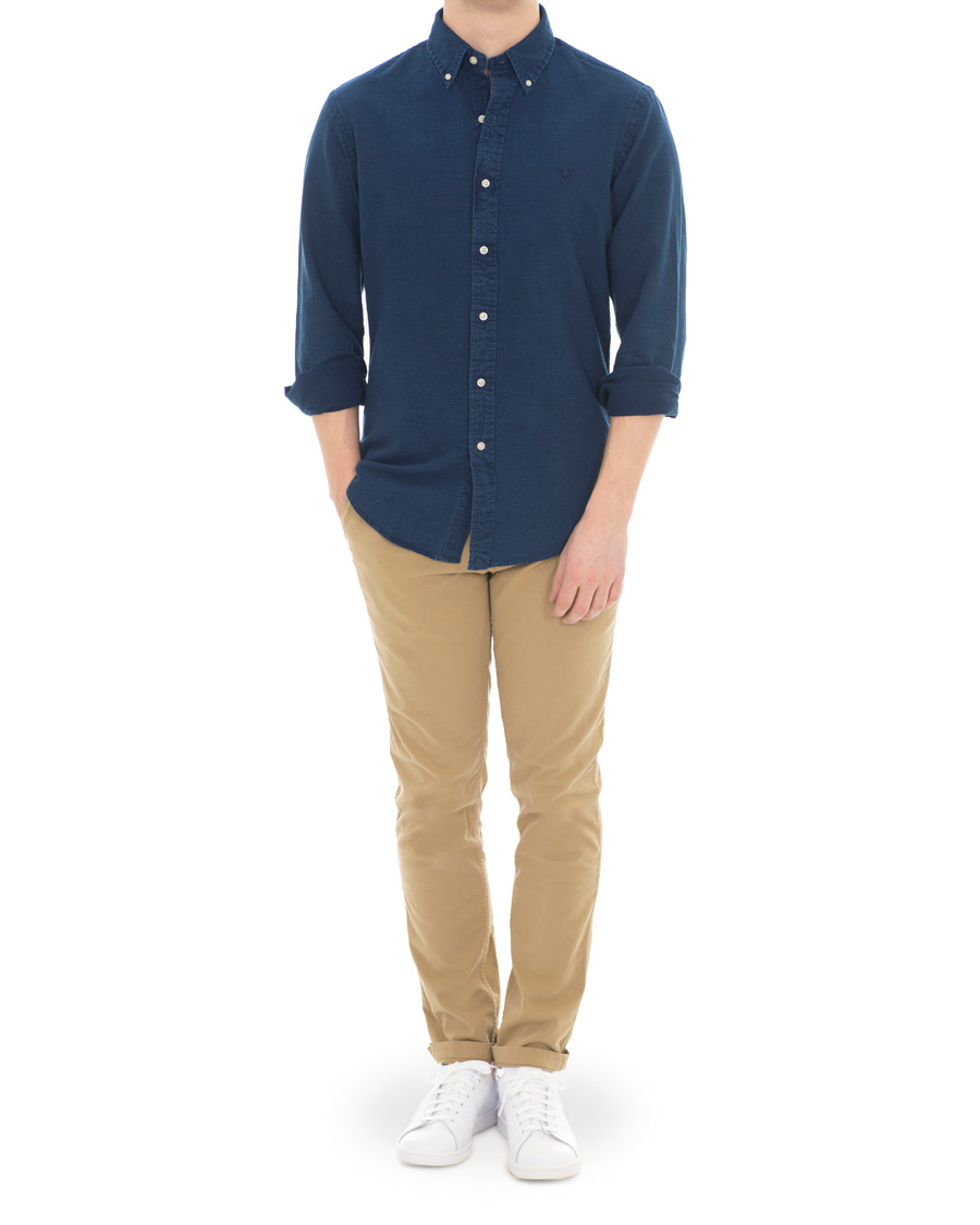 Herr | Skjortor | Polo Ralph Lauren | Slim Fit Garment Dyed Oxford Shirt Indigo