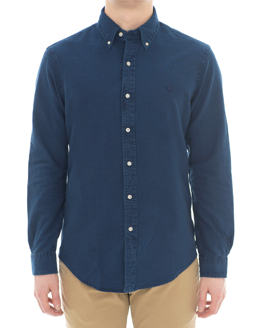 Herr | Skjortor | Polo Ralph Lauren | Slim Fit Garment Dyed Oxford Shirt Indigo