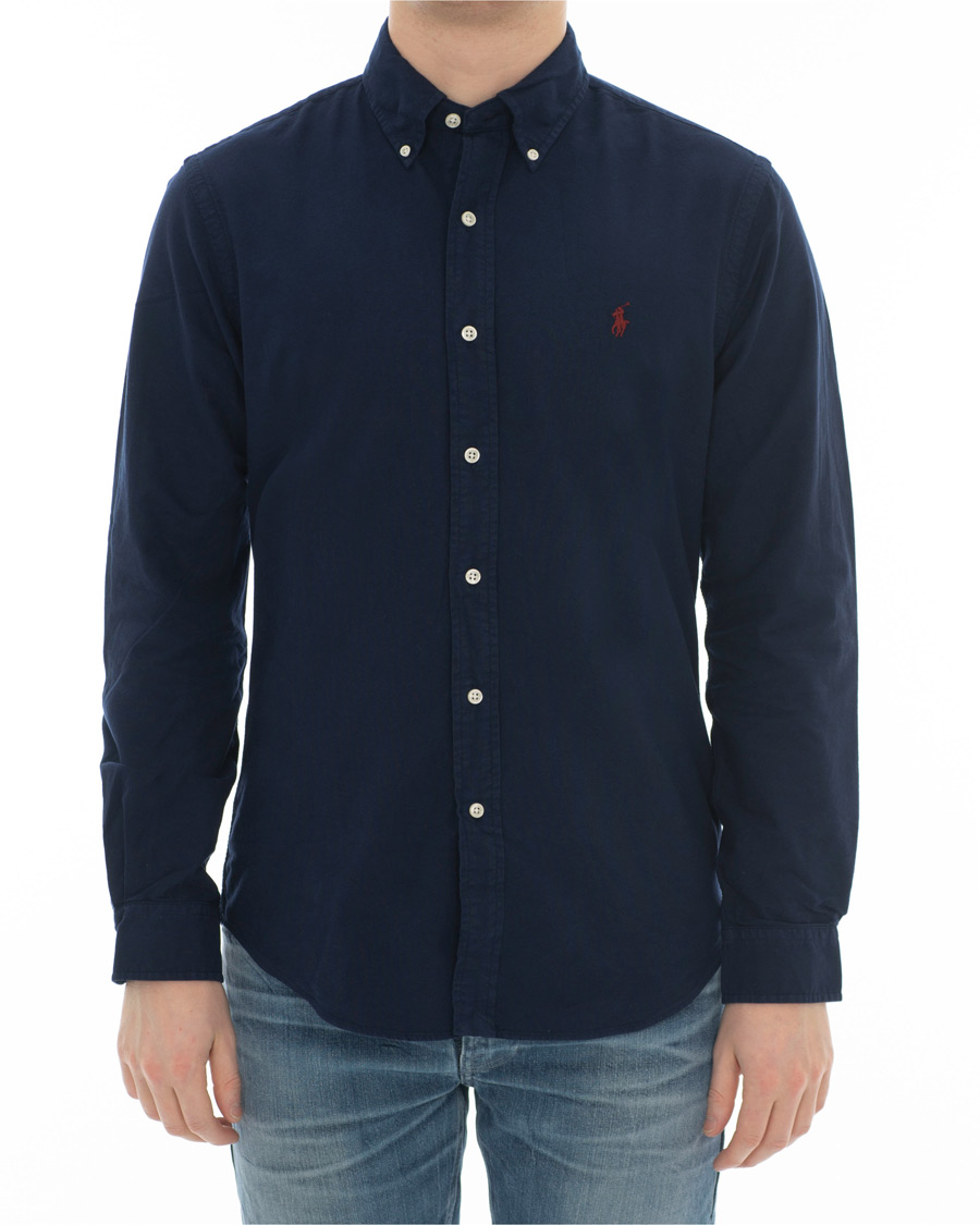 Herr | Skjortor | Polo Ralph Lauren | Slim Fit Garment Dyed Oxford Shirt Windsor Navy
