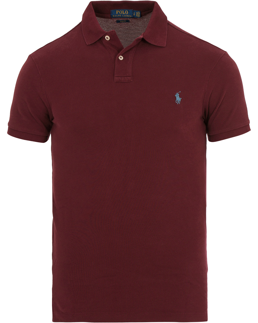 Herr | Pikéer | Polo Ralph Lauren | Slim Fit Pima Cotton Polo Fall Burgundy