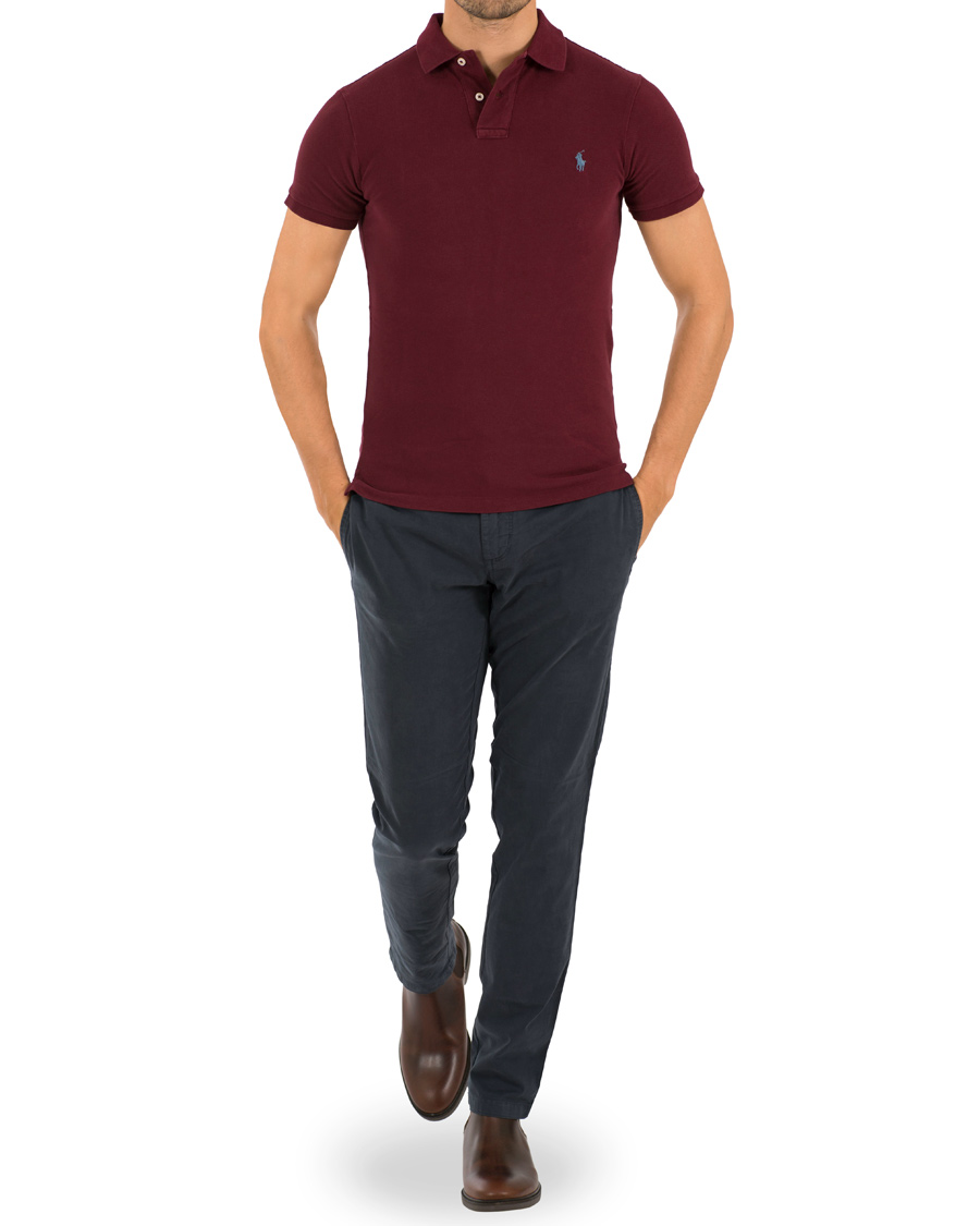 Herr | Pikéer | Polo Ralph Lauren | Slim Fit Pima Cotton Polo Fall Burgundy