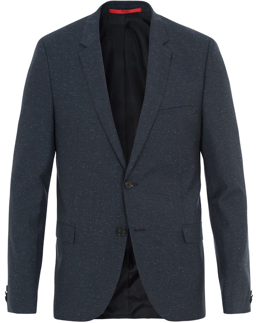 Herr | Kostymer | HUGO | Arti Hesten Wool/Silk Donegal Suit Navy