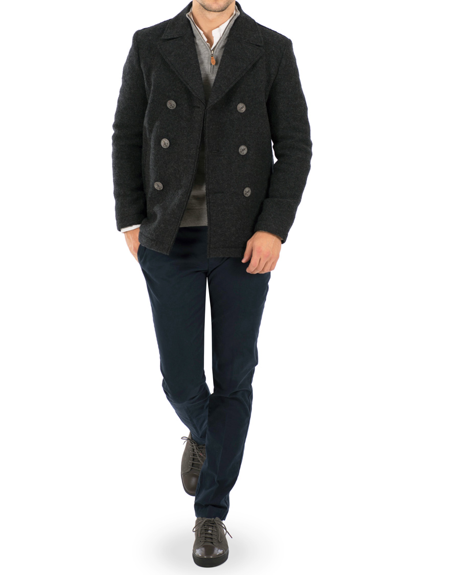 Herr | Jackor | BOSS ORANGE | BOSS Casual Branco Wool Peacoat Dark Grey