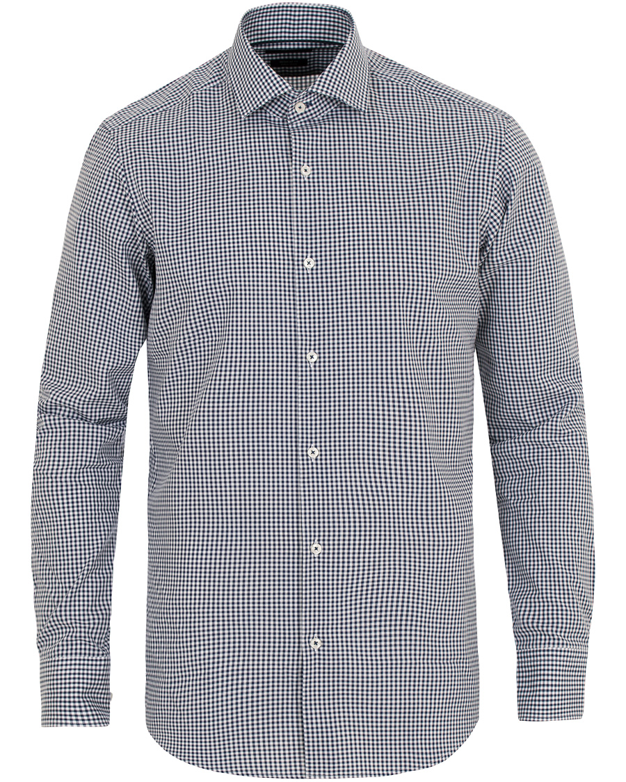 Herr | Skjortor | BOSS BLACK | BOSS Glent Slim Fit Check Contrast Shirt Blue