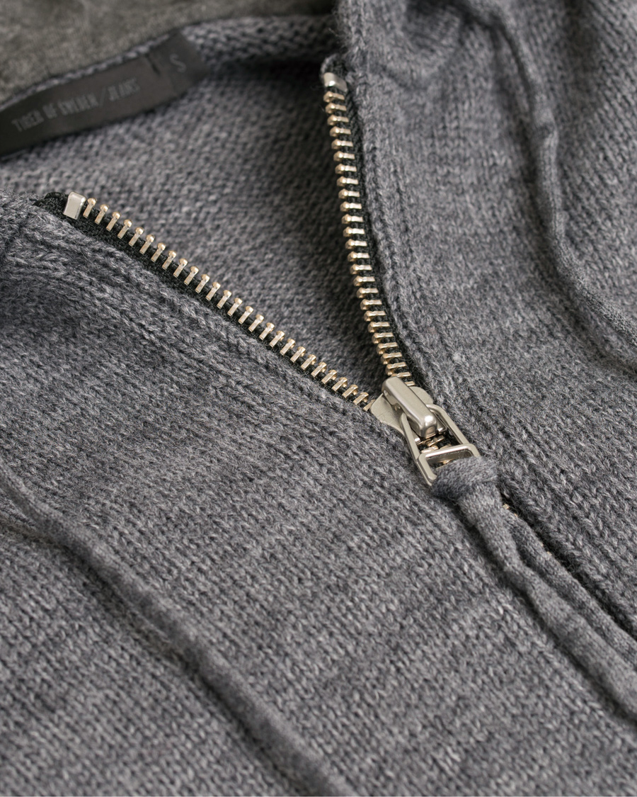 Herr | Tröjor | Tiger of Sweden Jeans | Syl Plain Full Zip Hoodie Grey