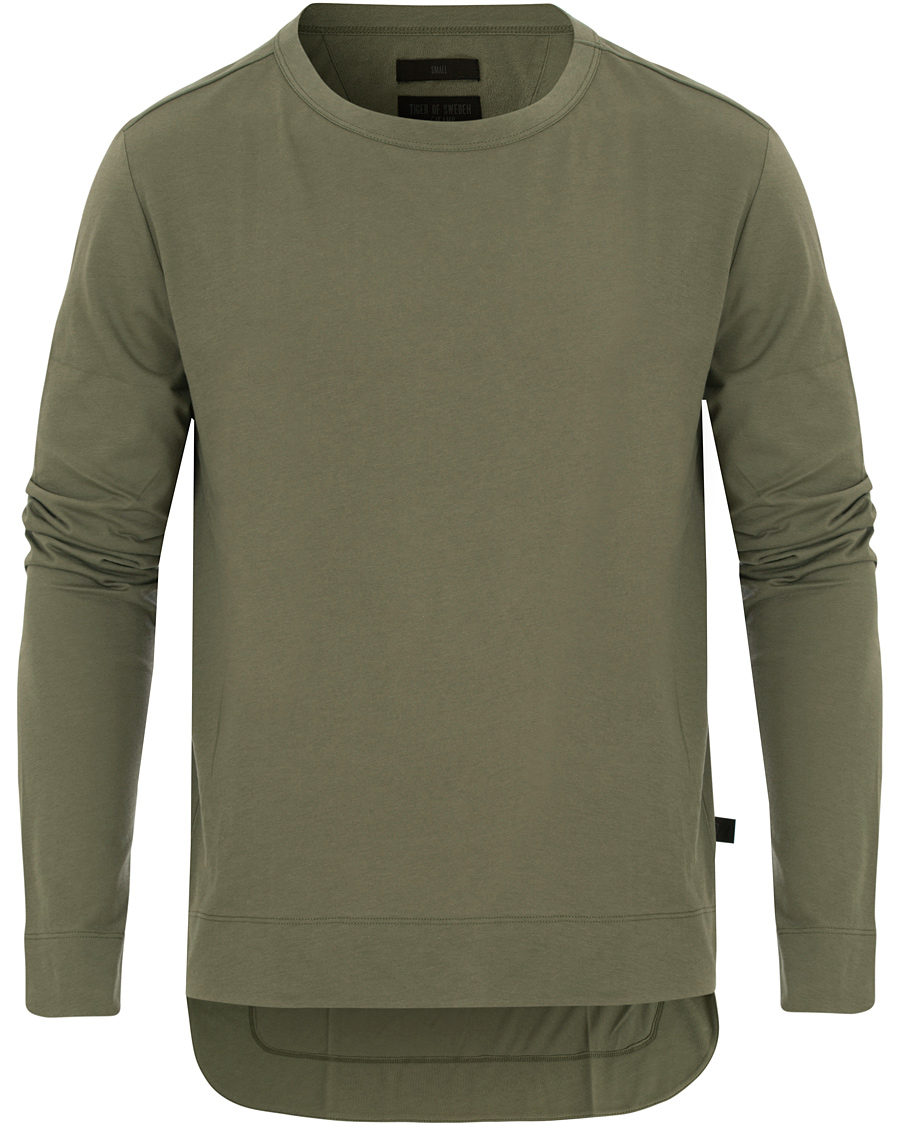 Herr | T-Shirts | Tiger of Sweden Jeans | Trasher Long Sleeve Tee Green
