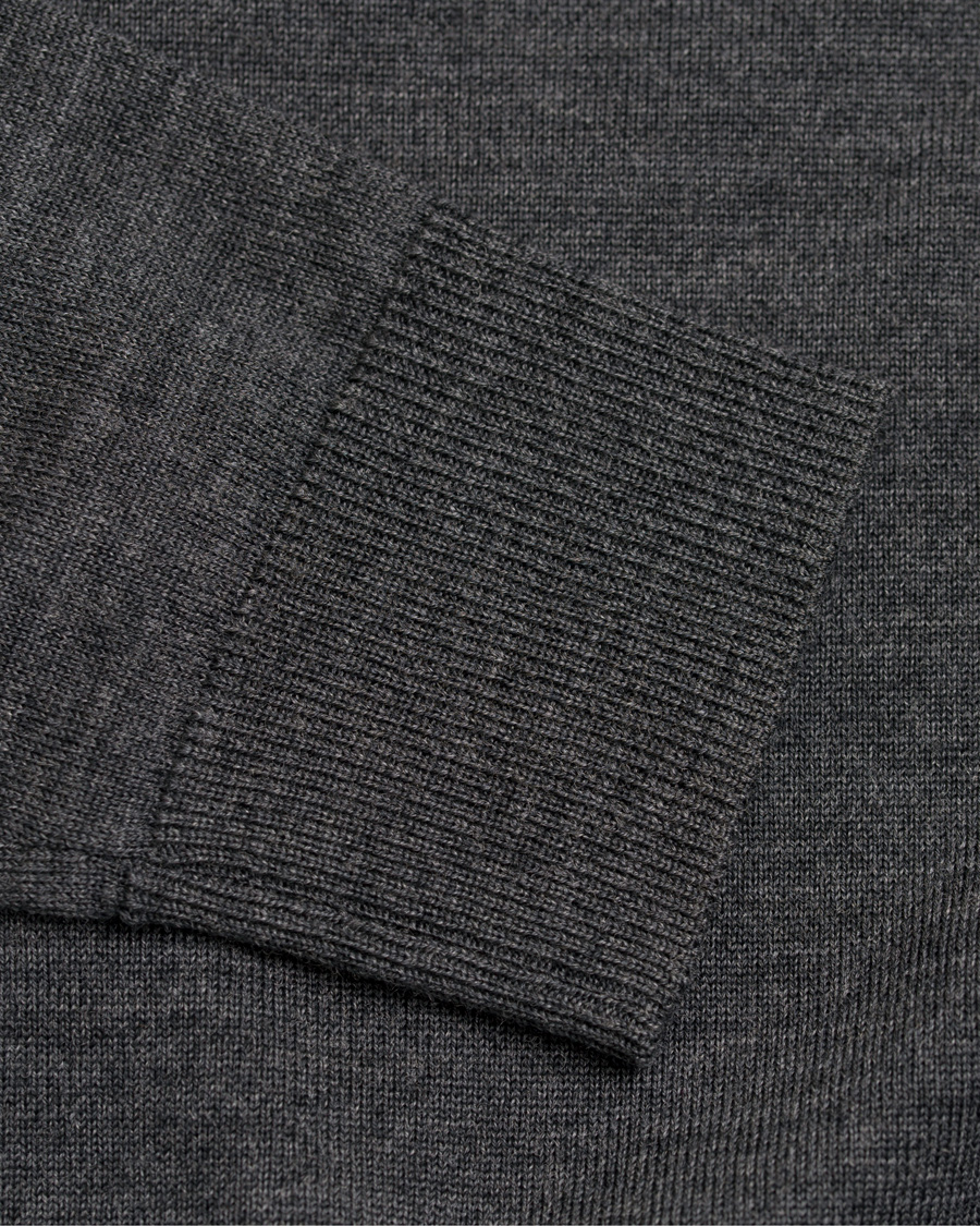 Herr | Tröjor | Tiger of Sweden | Visavi Extra Fine Merino Polo Dark Grey