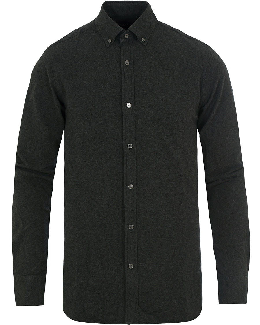 Herr | Skjortor | Tiger of Sweden | Donald Pique Shirt Charcoal