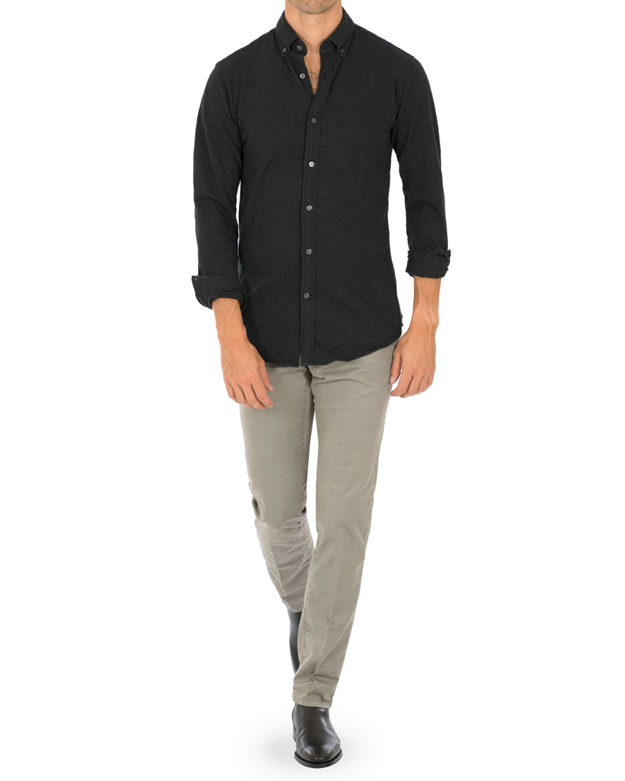 Herr | Skjortor | Tiger of Sweden | Donald Pique Shirt Charcoal