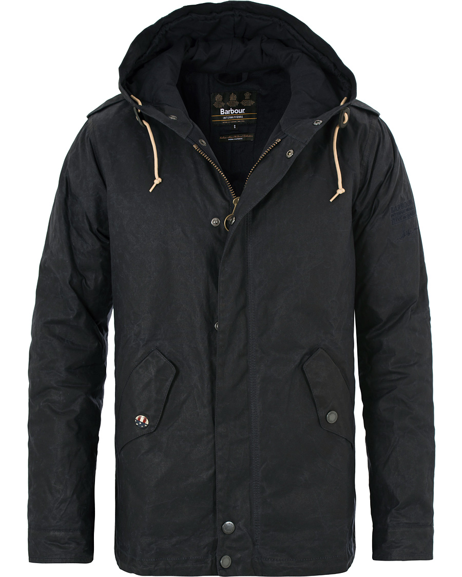 Herr | Jackor | Barbour International | Shell Wax Parka Navy