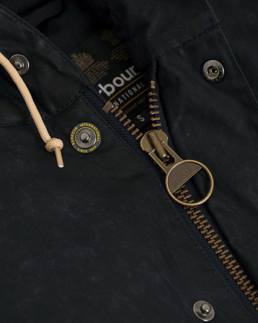 Herr | Jackor | Barbour International | Shell Wax Parka Navy