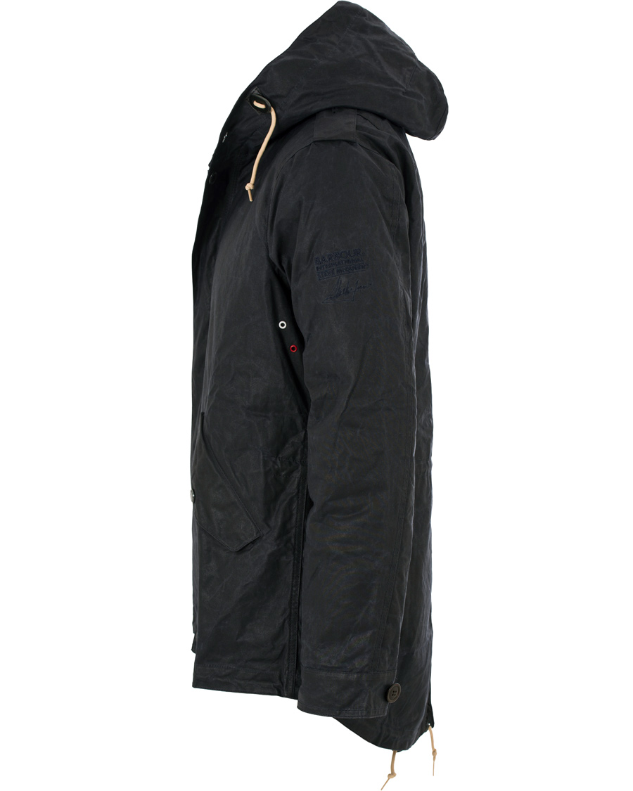 Herr | Jackor | Barbour International | Shell Wax Parka Navy