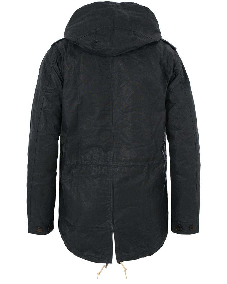 Herr | Jackor | Barbour International | Shell Wax Parka Navy