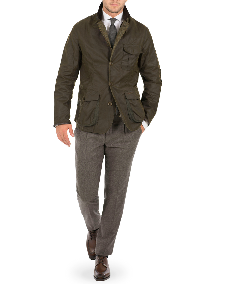 Barbour Lifestyle Dalkeith Wax Jacket Olive | Herr - Care of Carl