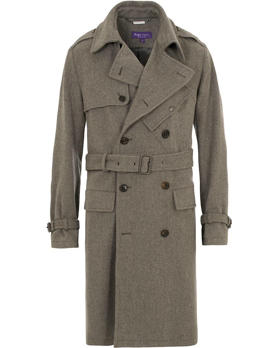 Herr | Jackor | Ralph Lauren Purple Label | Ingleton Trenchcoat Light Grey Melange