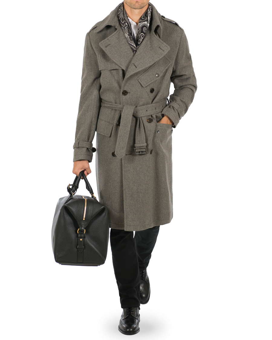 Herr | Jackor | Ralph Lauren Purple Label | Ingleton Trenchcoat Light Grey Melange