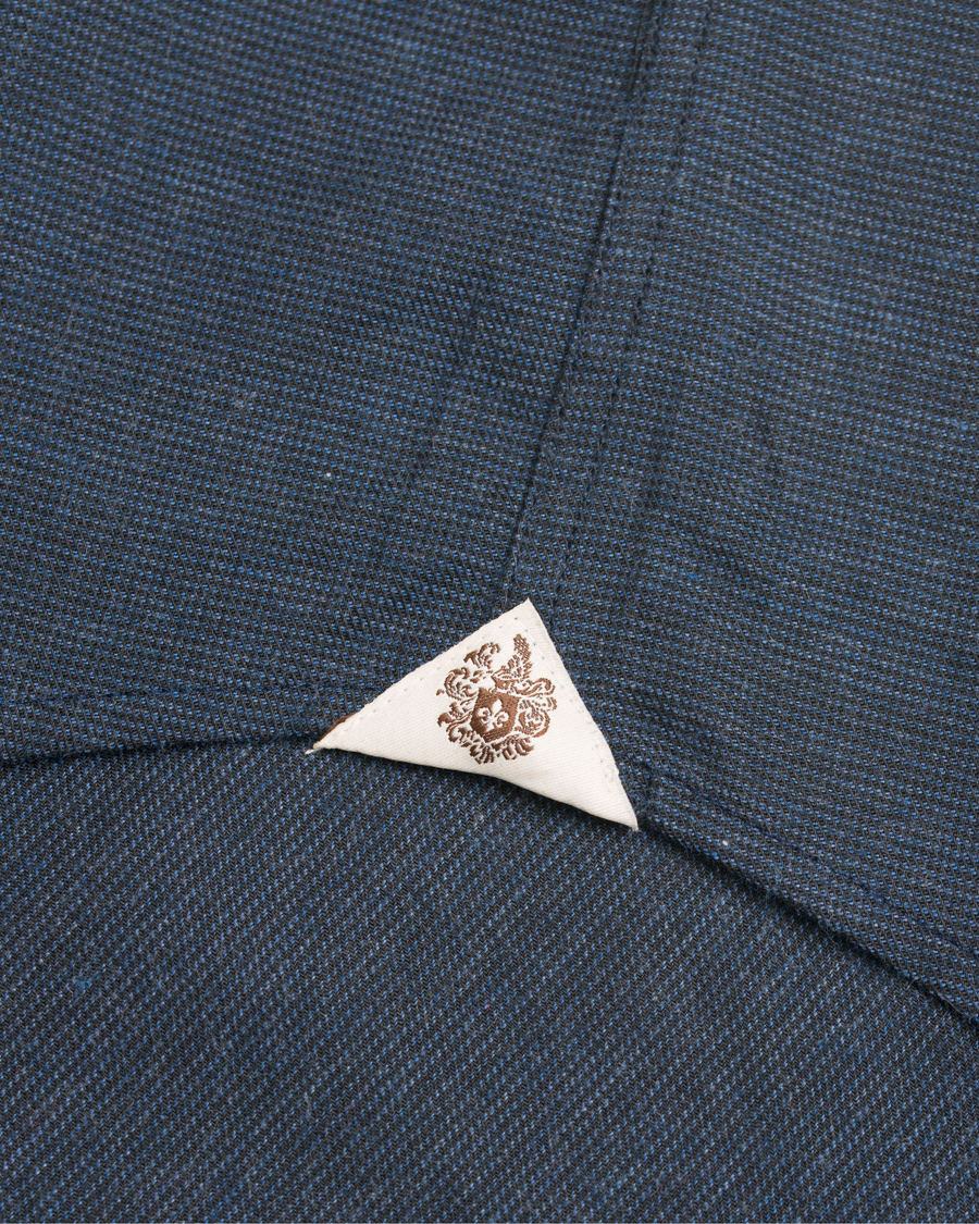 Herr | Skjortor | Morris Heritage | Bond Button Down Flannel Shirt Navy