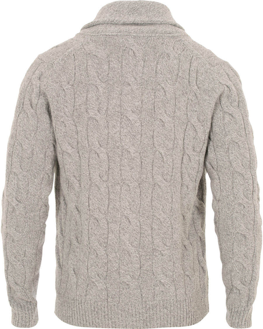 Herr | Tröjor | Morris Heritage | Cable Cardigan Grey