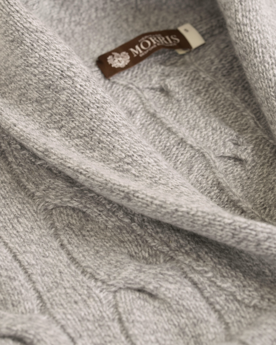 Herr | Tröjor | Morris Heritage | Cable Cardigan Grey