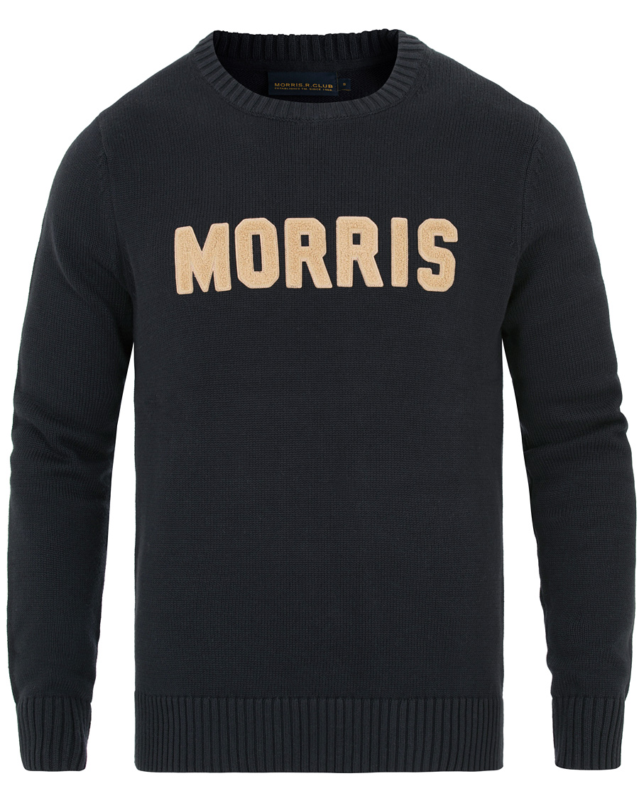 Herr | Tröjor | Morris | Logo Crew Neck Old Blue