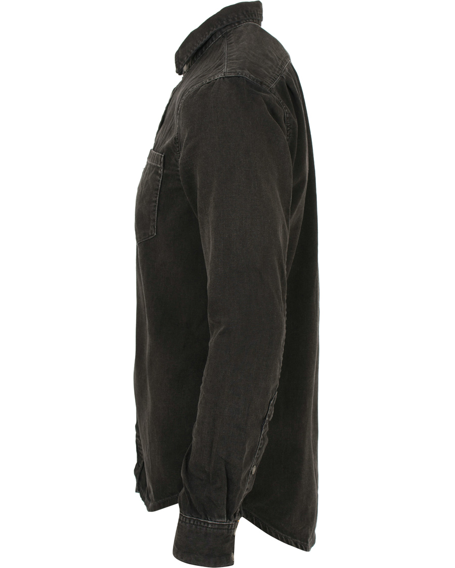 Herr | Skjortor | Nudie Jeans | Henry Blackened Indigo Shirt Black/Bue