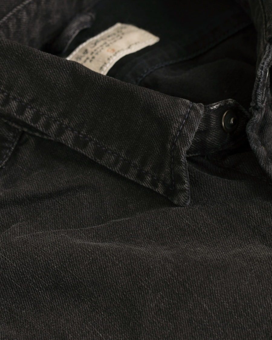 Herr | Skjortor | Nudie Jeans | Henry Blackened Indigo Shirt Black/Bue