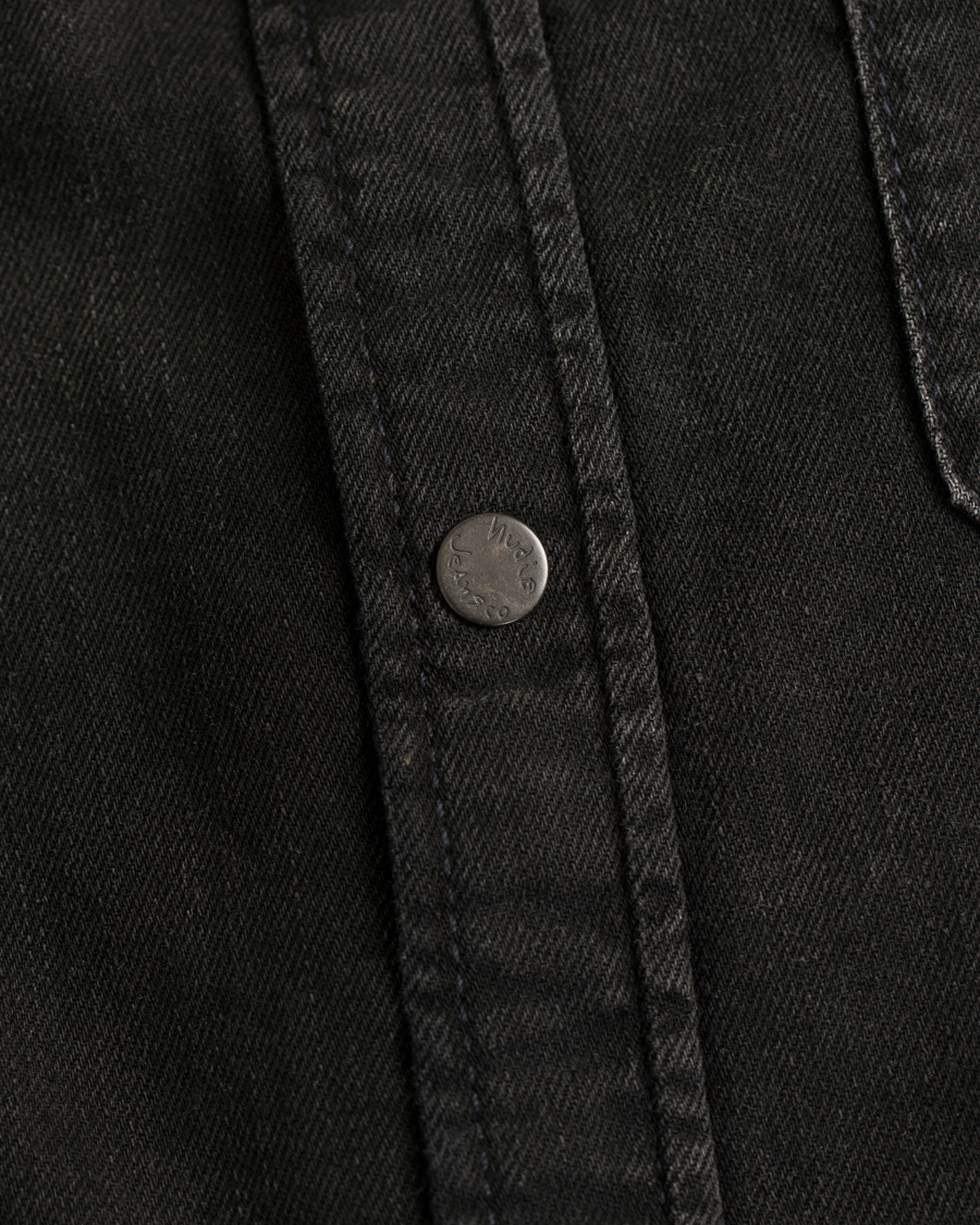 Herr | Skjortor | Nudie Jeans | Henry Blackened Indigo Shirt Black/Bue