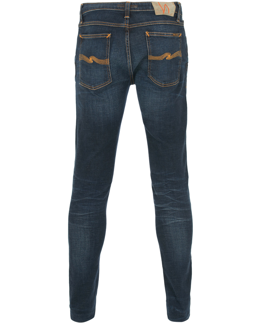 Herr | Jeans | Nudie Jeans | Skinny Lin Organic Slim Fit Stretch Jeans Dark Blue