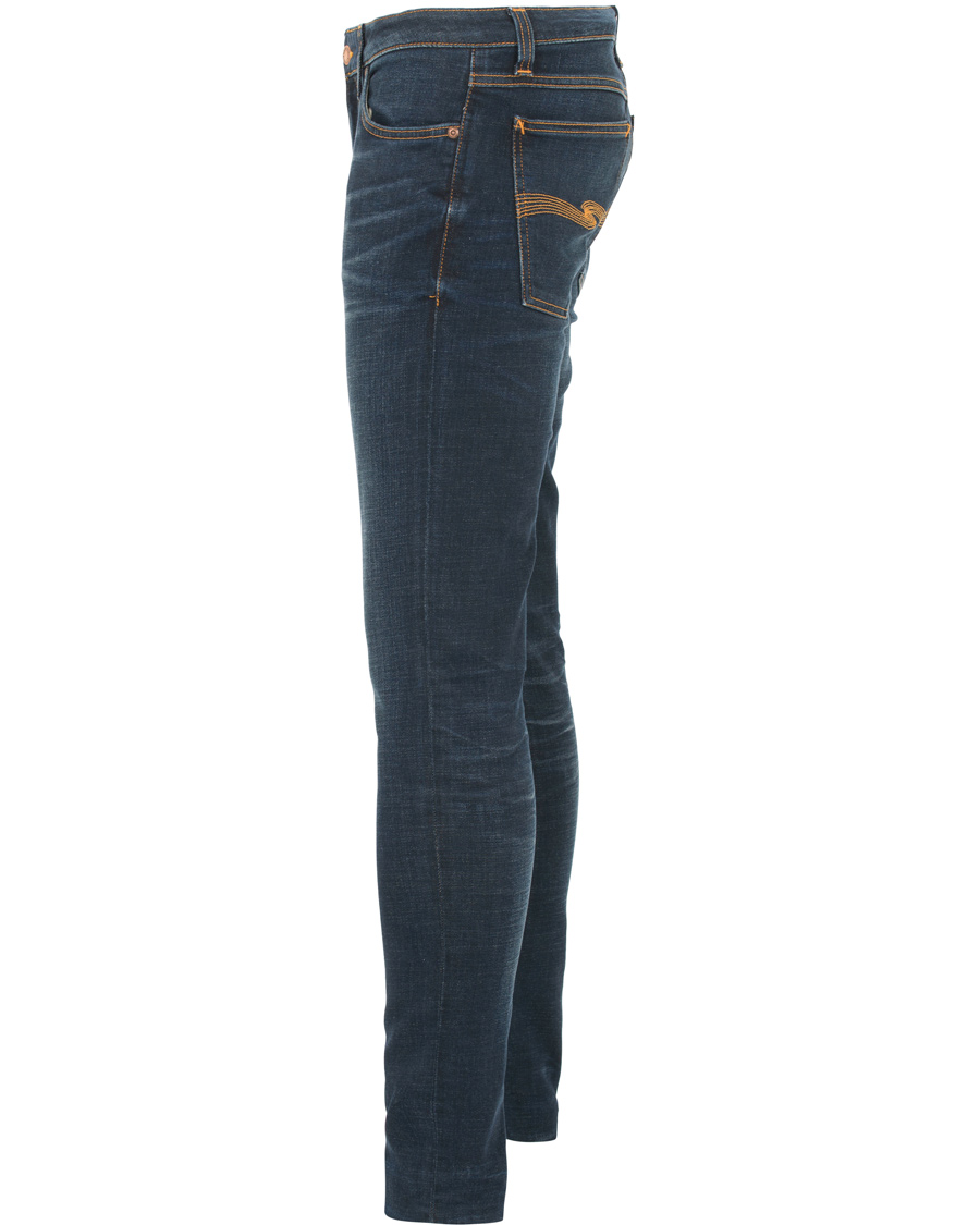 Herr | Jeans | Nudie Jeans | Skinny Lin Organic Slim Fit Stretch Jeans Dark Blue