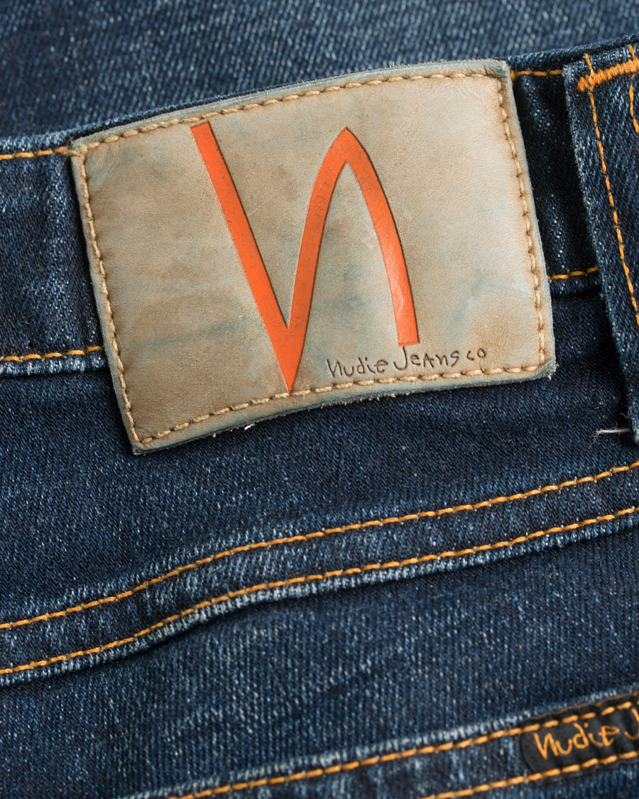 Herr | Jeans | Nudie Jeans | Skinny Lin Organic Slim Fit Stretch Jeans Dark Blue