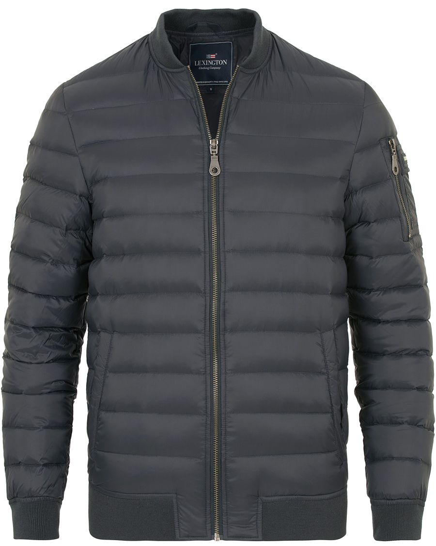 Herr | Jackor | Lexington | Aiden Bomber Jacket Deep Marine Blue