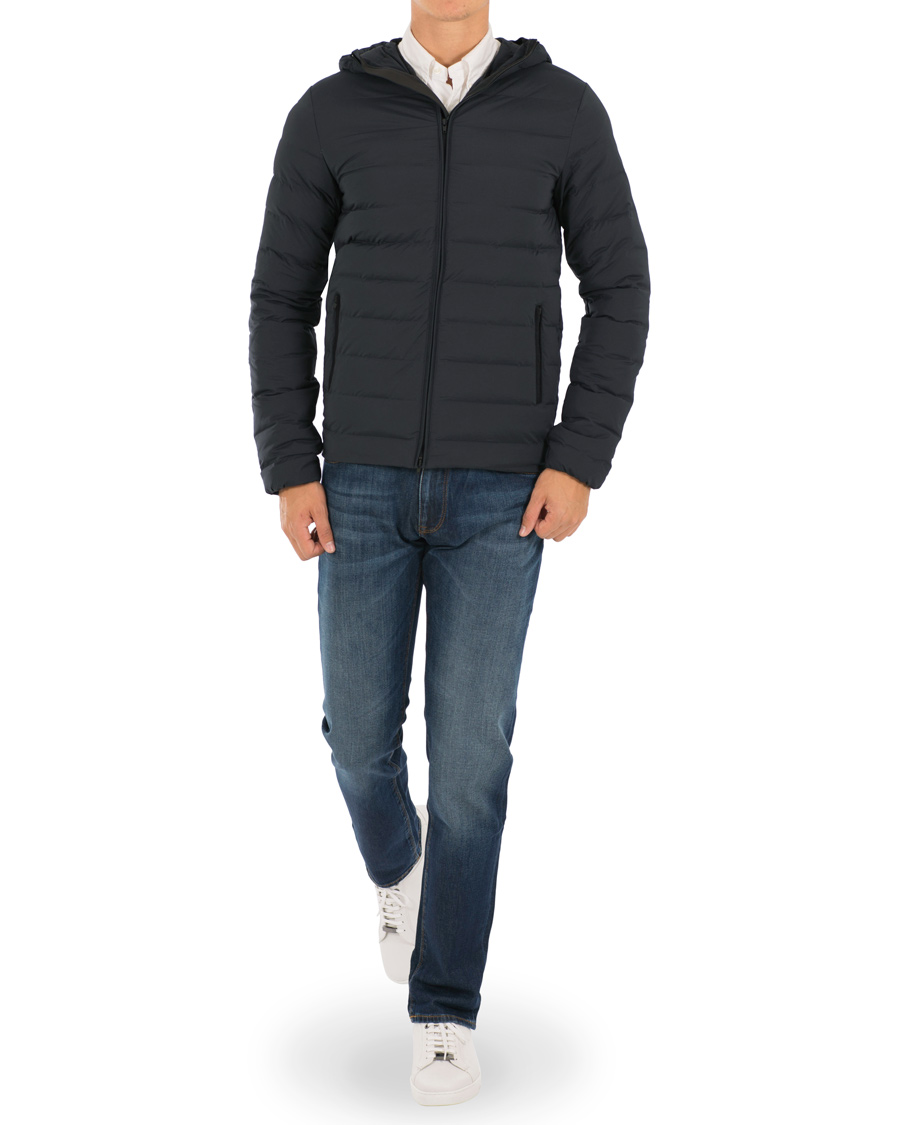 Herr | Jackor | J.Lindeberg | Down Hood Channeled Nylon Jacket Anthracite
