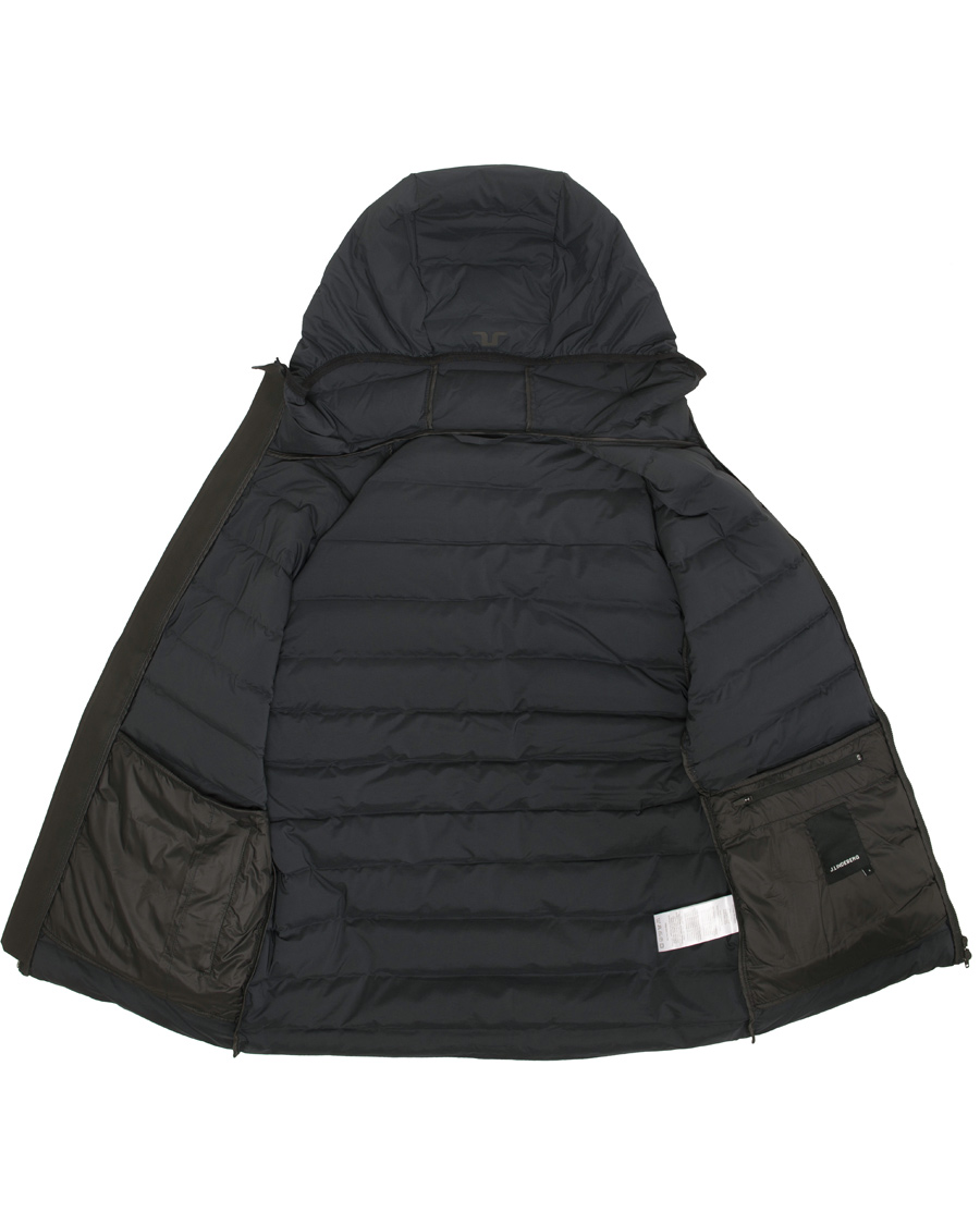Herr | Jackor | J.Lindeberg | Down Hood Channeled Nylon Jacket Anthracite