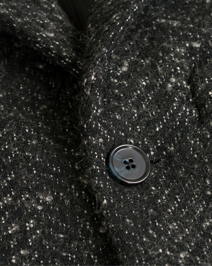 Herr | Jackor | J.Lindeberg | Wolger Rock Wool Herringbone Coat Black