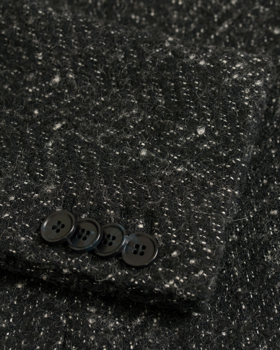 Herr | Jackor | J.Lindeberg | Wolger Rock Wool Herringbone Coat Black