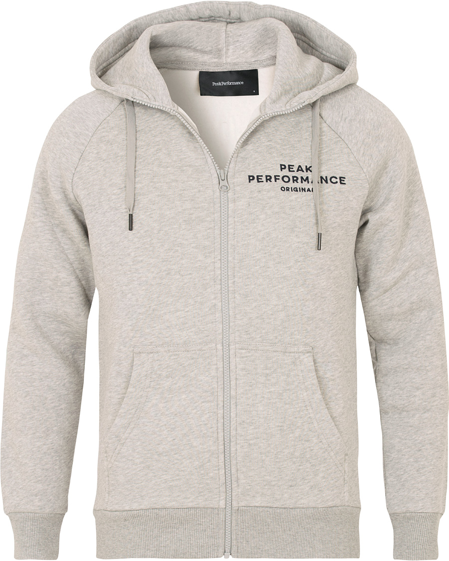 Herr | Tröjor | Peak Performance | Original Full Zip Hoodie Grey