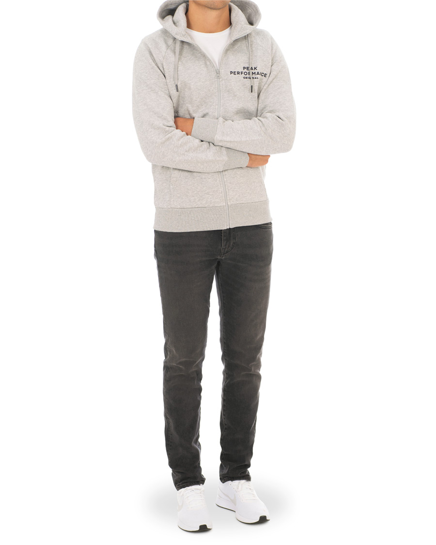 Herr | Tröjor | Peak Performance | Original Full Zip Hoodie Grey