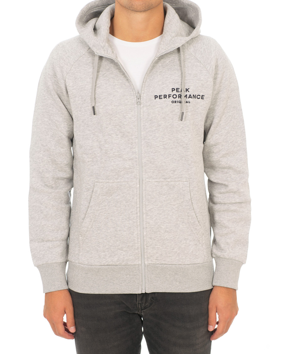Herr | Tröjor | Peak Performance | Original Full Zip Hoodie Grey