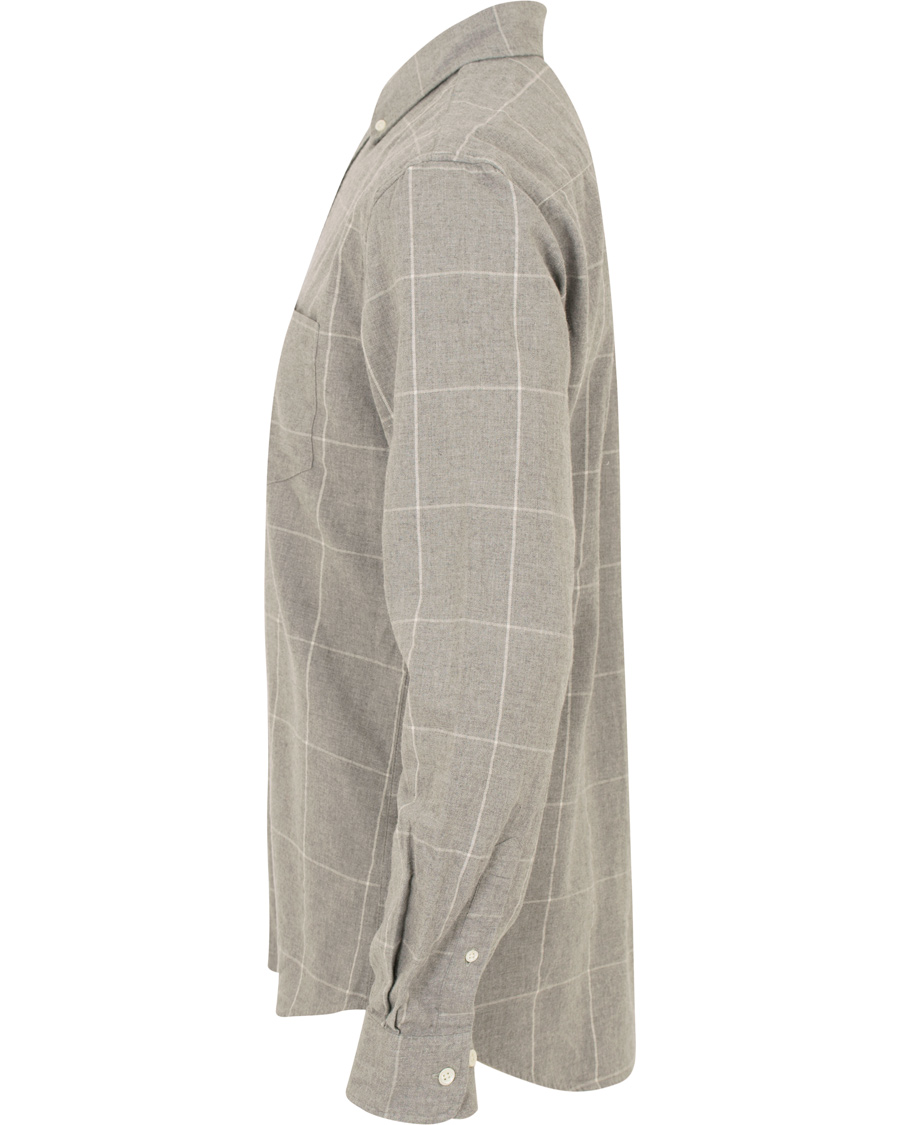 Herr | Skjortor | GANT Rugger | Windblown Flannel Check Slim Fit Shirt Grey Melange