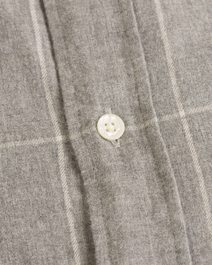 Herr | Skjortor | GANT Rugger | Windblown Flannel Check Slim Fit Shirt Grey Melange