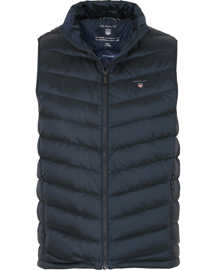 GANT The Airlight Down Vest Evening Blue hos CareOfCarl