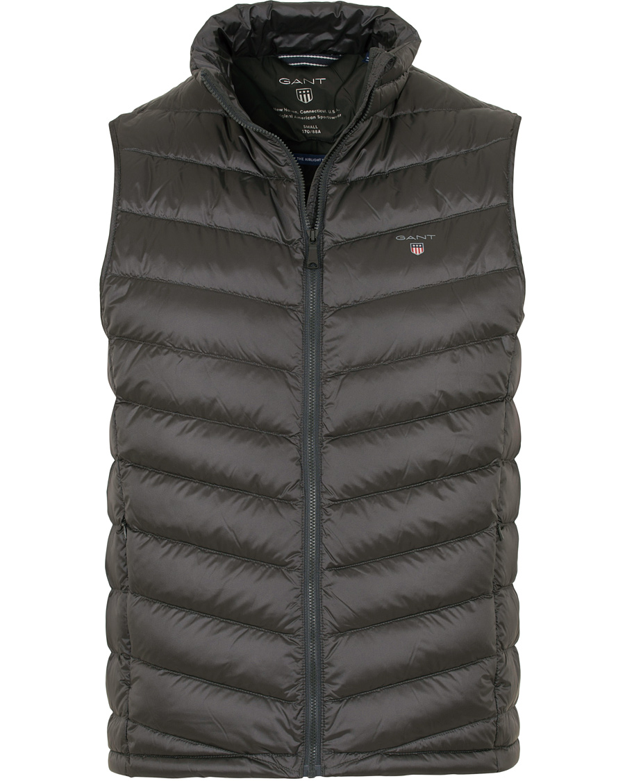 Herr | Jackor | GANT | The Airlight Down Vest Dark Grey
