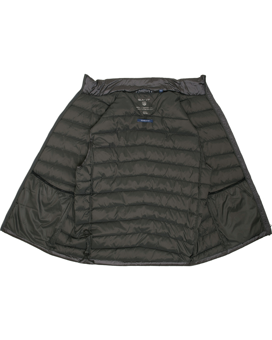 Herr | Jackor | GANT | The Airlight Down Vest Dark Grey