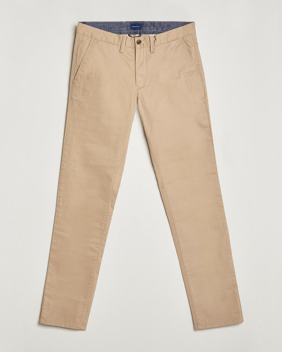 Herr | Byxor | GANT | Slim Twill Chino Dark Khaki