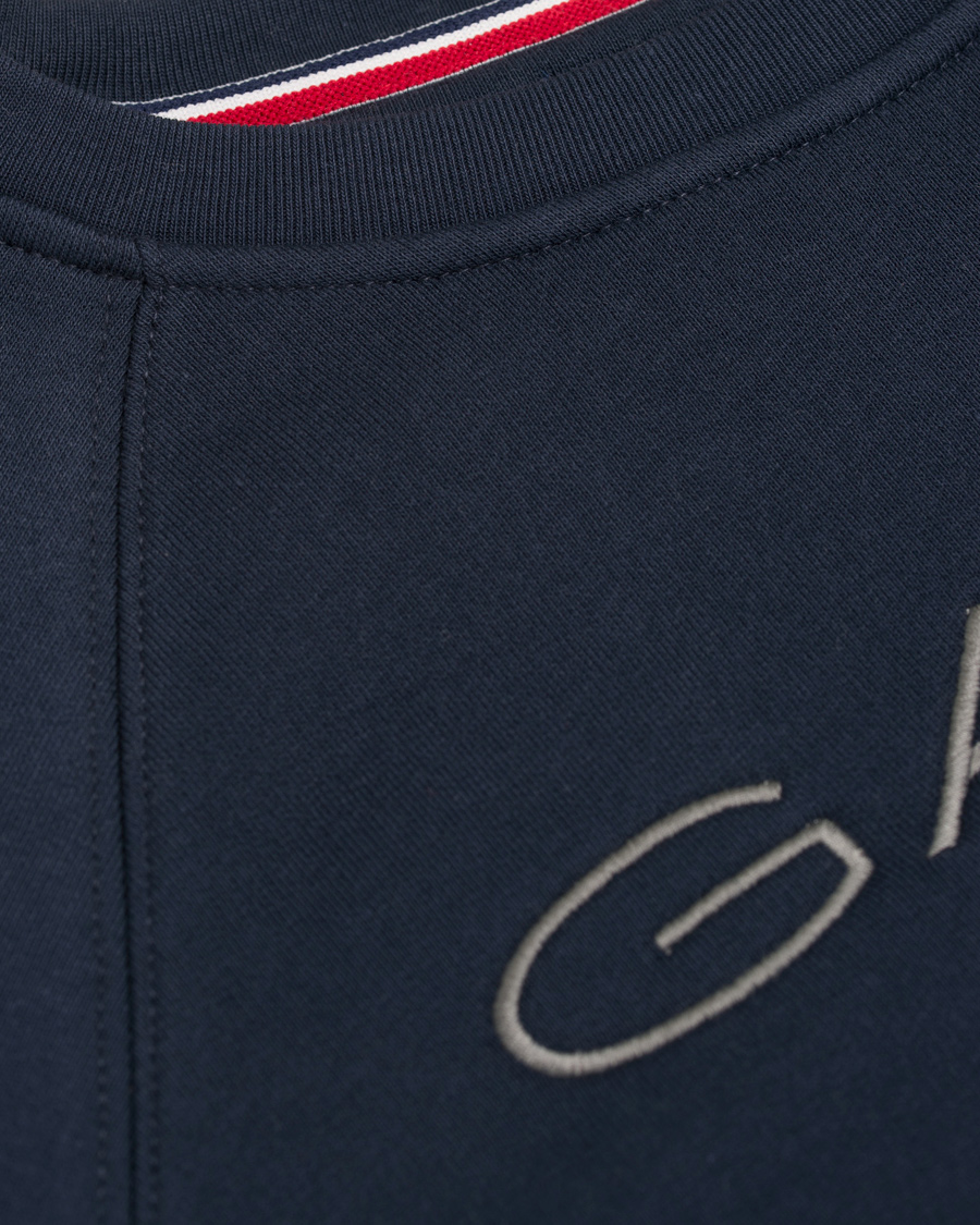 Herr | Tröjor | GANT | Shield Crew Neck Sweatshirt Evening Blue