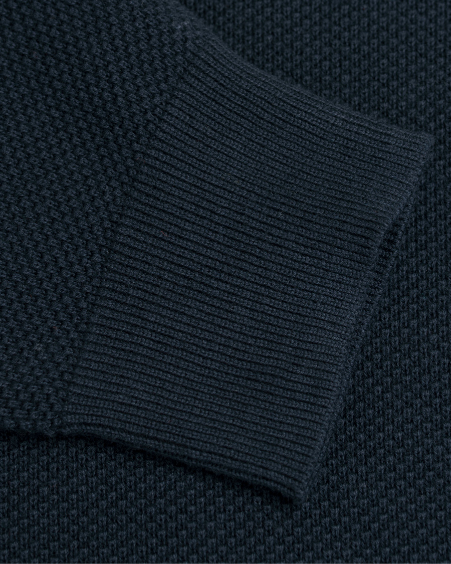 Herr | Tröjor | GANT | Cotton Pique Crew Neck Evening Blue