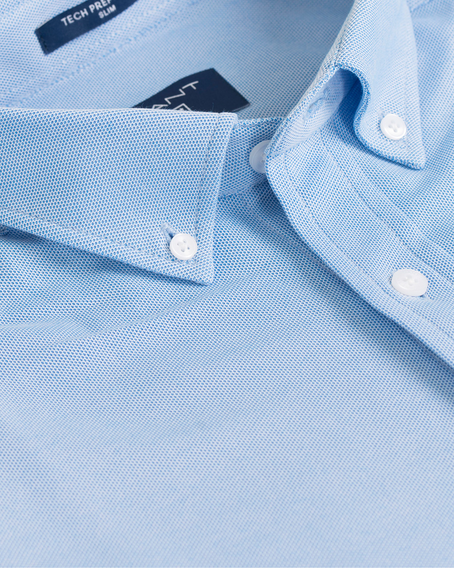 Herr | Skjortor | GANT | Slim Fit Tech Prep Pique Shirt Pallas Blue